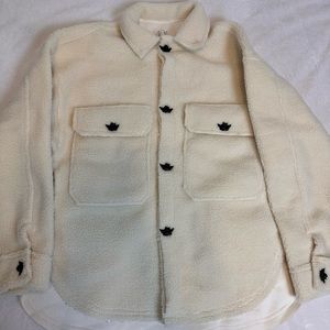 Ariel X Boys Lie OUTERWEAR Wrapped In Your Lies Sherpa Button Jacket OS new